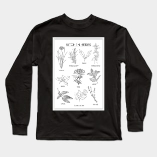 Kitchen Herbs, Country garden Long Sleeve T-Shirt